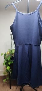 Navy Blue A-line Dress